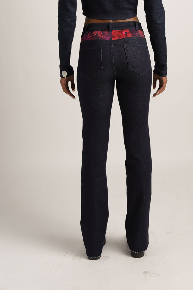 Victoria Red Pocket Jeans