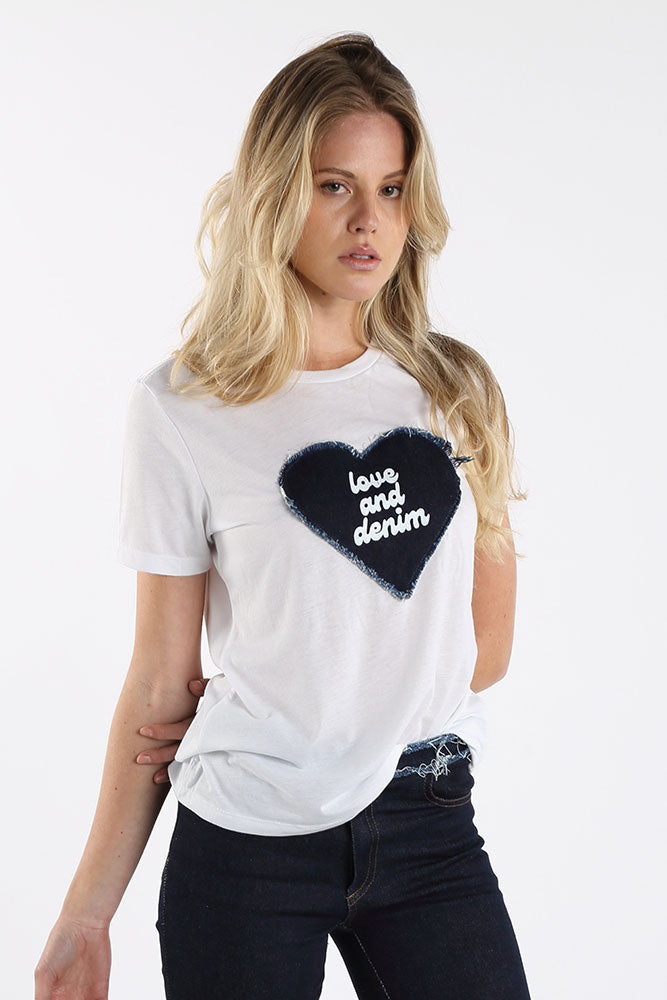 Love and Denim White Tee