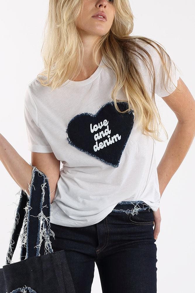 Love and Denim White Tee