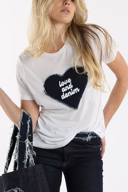 Love and Denim White Tee